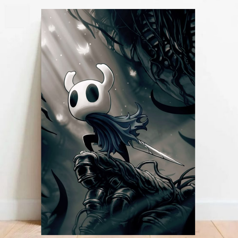 Quadro Placa Decorativa Poster Geek Hollow Knight Gamer video games decoração 05