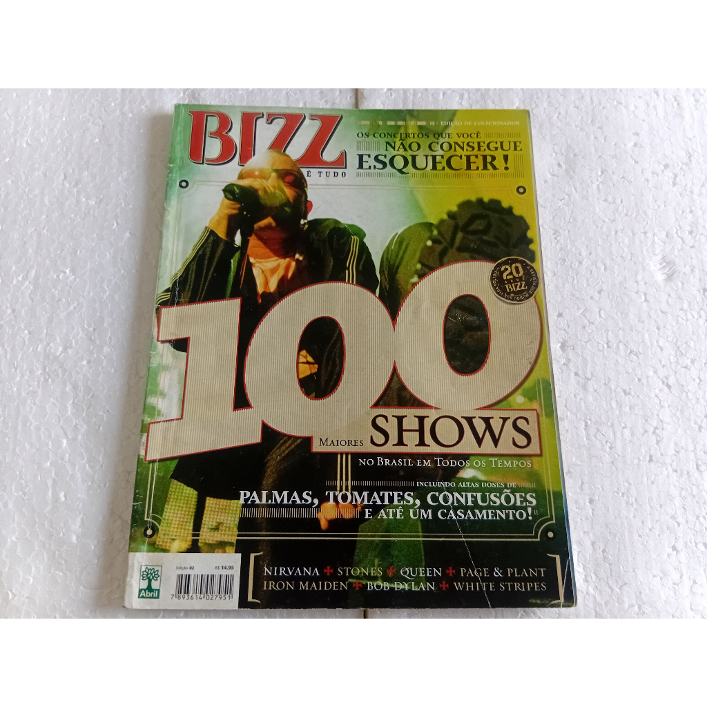 revista bizz especial 100 maiors shows no brasil em todos os tempos otimo estado paginas e capa