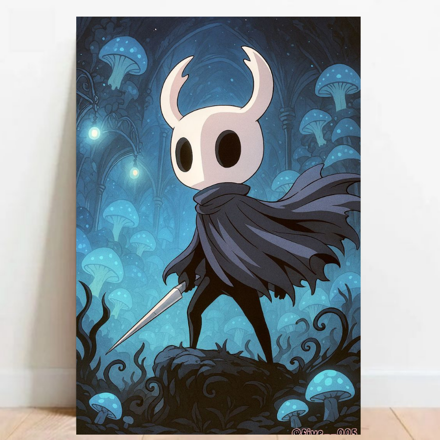 Quadro Placa Decorativa Poster Geek Hollow Knight Gamer video games decoração 015