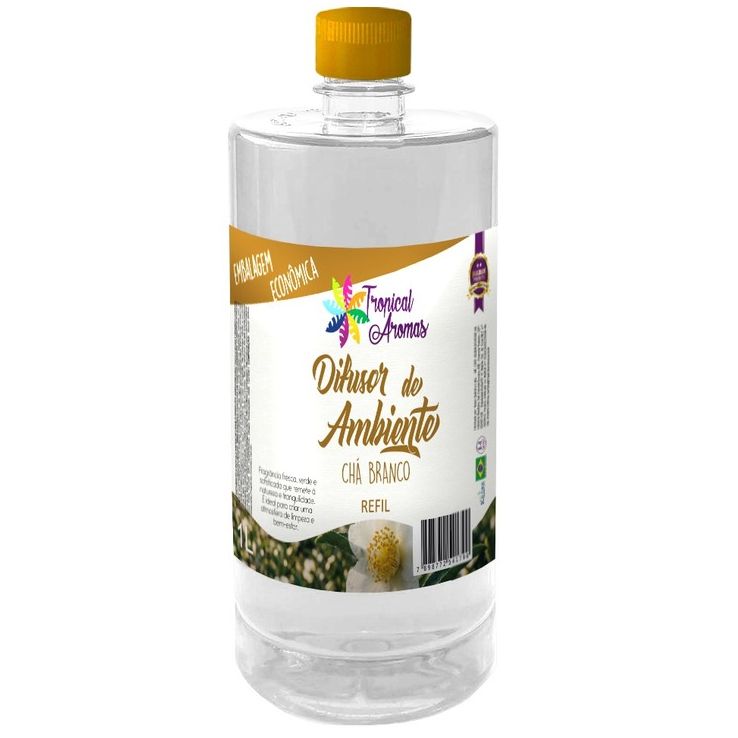 Refil Difusor de Ambiente Aromático Chá Branco 1L Tropical Aromas