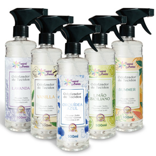 Kit Odorizador de Tecidos Limão Lavanda Orquídea Summer Vanilla 500ml em Oferta na Shopee