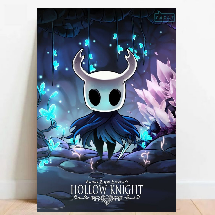 Quadro Placa Decorativa Poster Geek Hollow Knight Gamer video games decoração 029