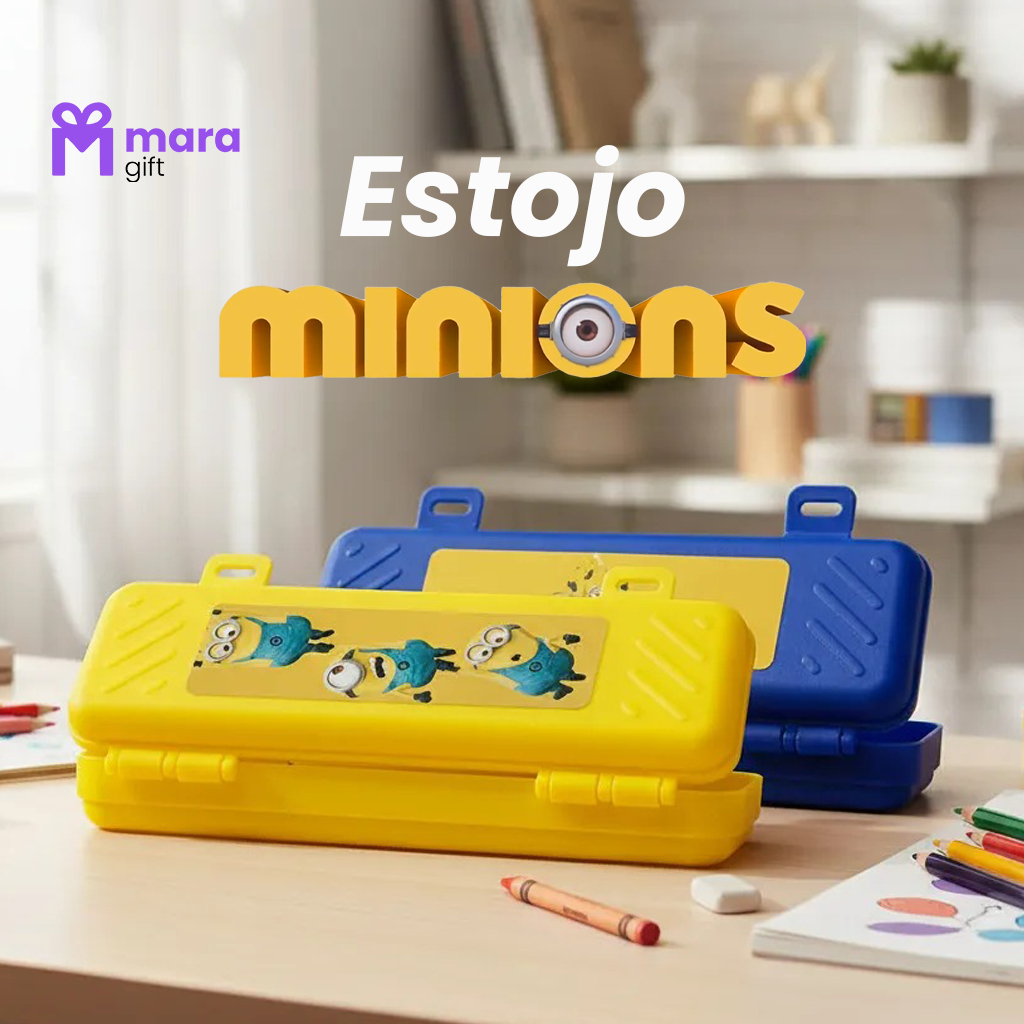 15 ESTOJOS DE PLÁSTICO COM ADESIVO MINIONS em Oferta na Shopee