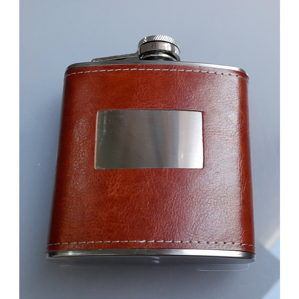 Cantil De Bolso Hoyle Porta Bebida Aço Inox Cor Marron 6oz/178ml