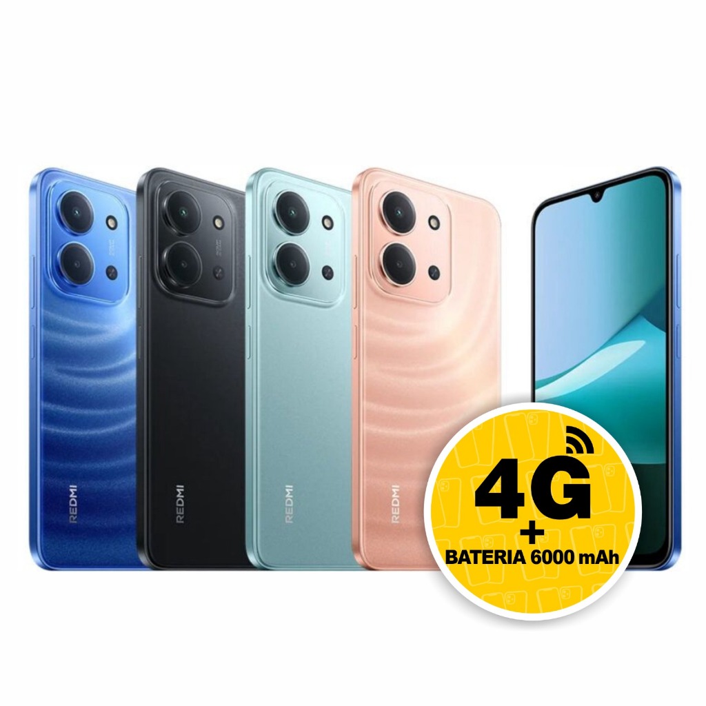 Celular Xiaomi Redmi 15C 4G Tela LCD 6.9" Câmera 50MP Versão Global em Oferta na Shopee