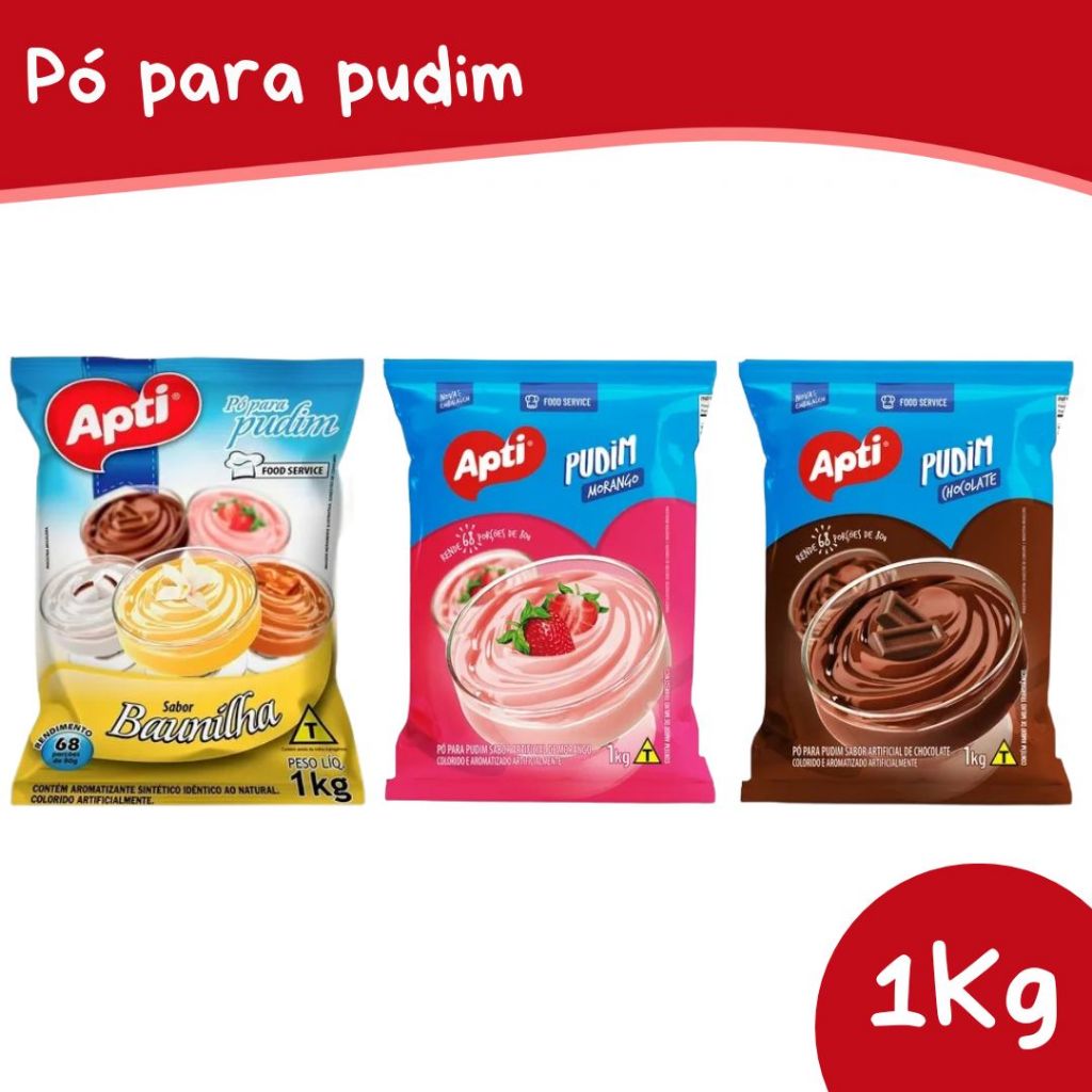 Pó para Pudim APTI 1kg – Cremoso, Saboroso e Rende Muito!