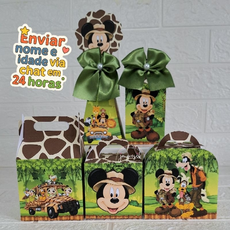 Kit festa personalizado Safari do mickey lembrancinha personalizada para festa de aniversário