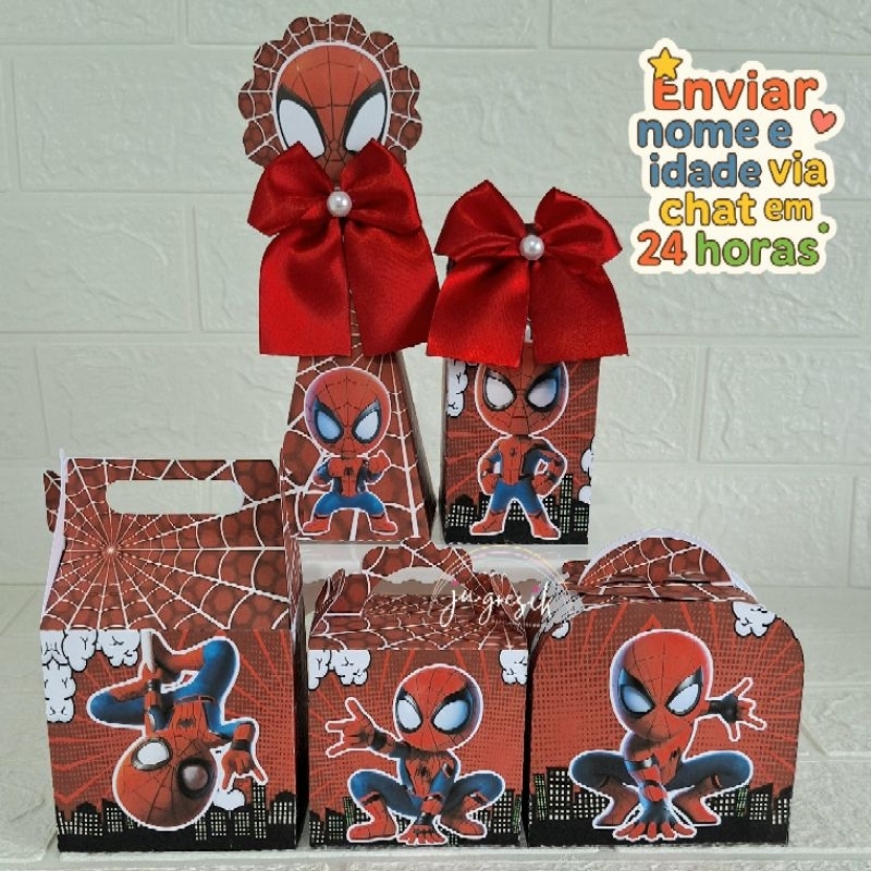 Kit Festa Personalizado Homem aranha baby lembrancinha personalizada para festa de aniversário tema Homem aranha