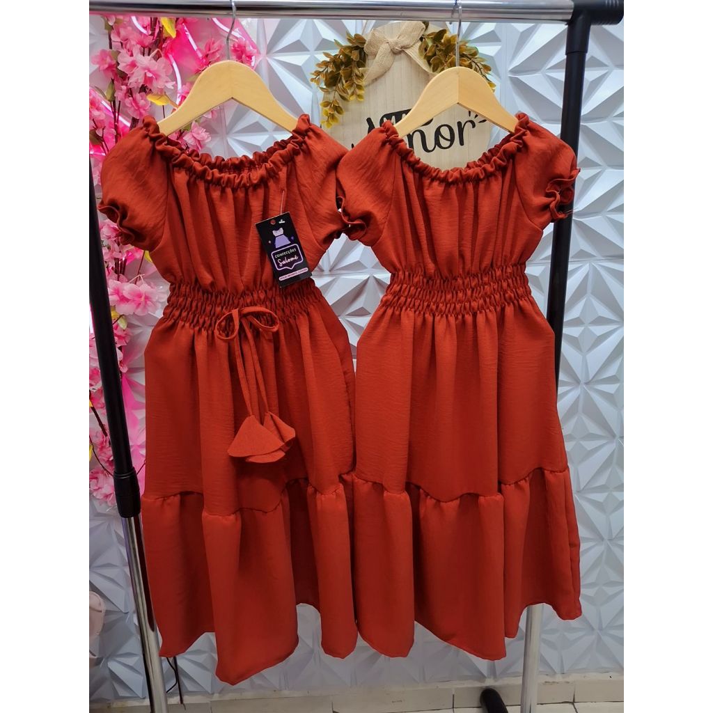 vestido-evangelico -infantil-juvenil-longo-manga corta em Oferta na Shopee