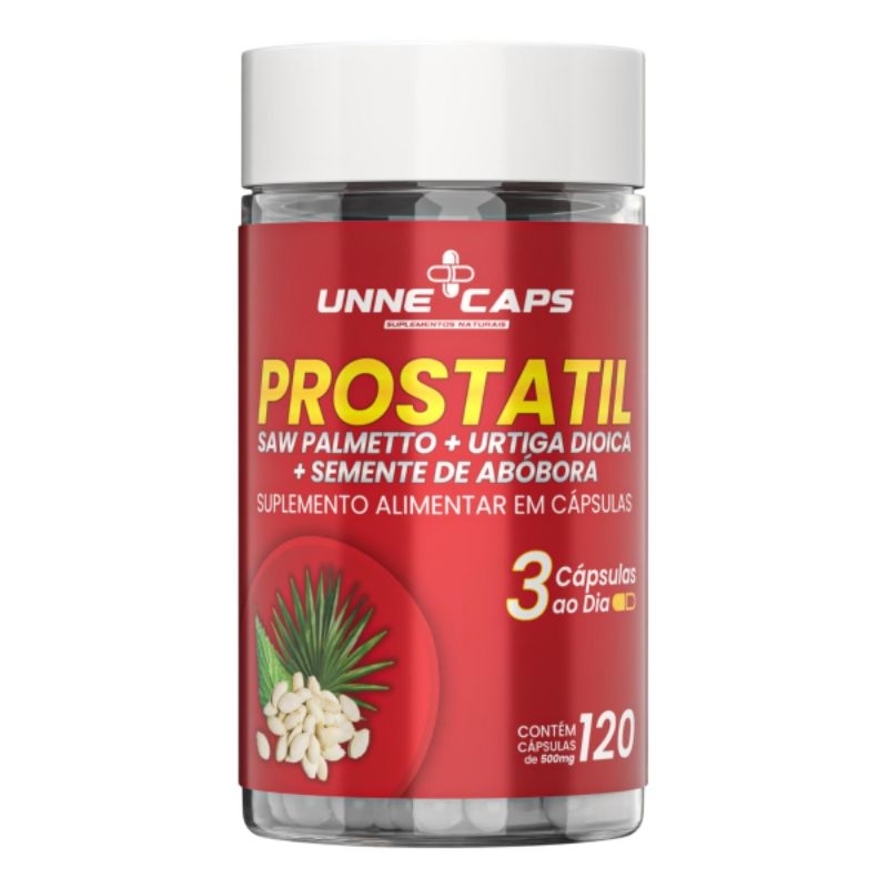 3x Prostatil - Saúde da próstata bem estar masculino 100%natural   Pote com 120 cápsulas de 500mg em Oferta na Shopee