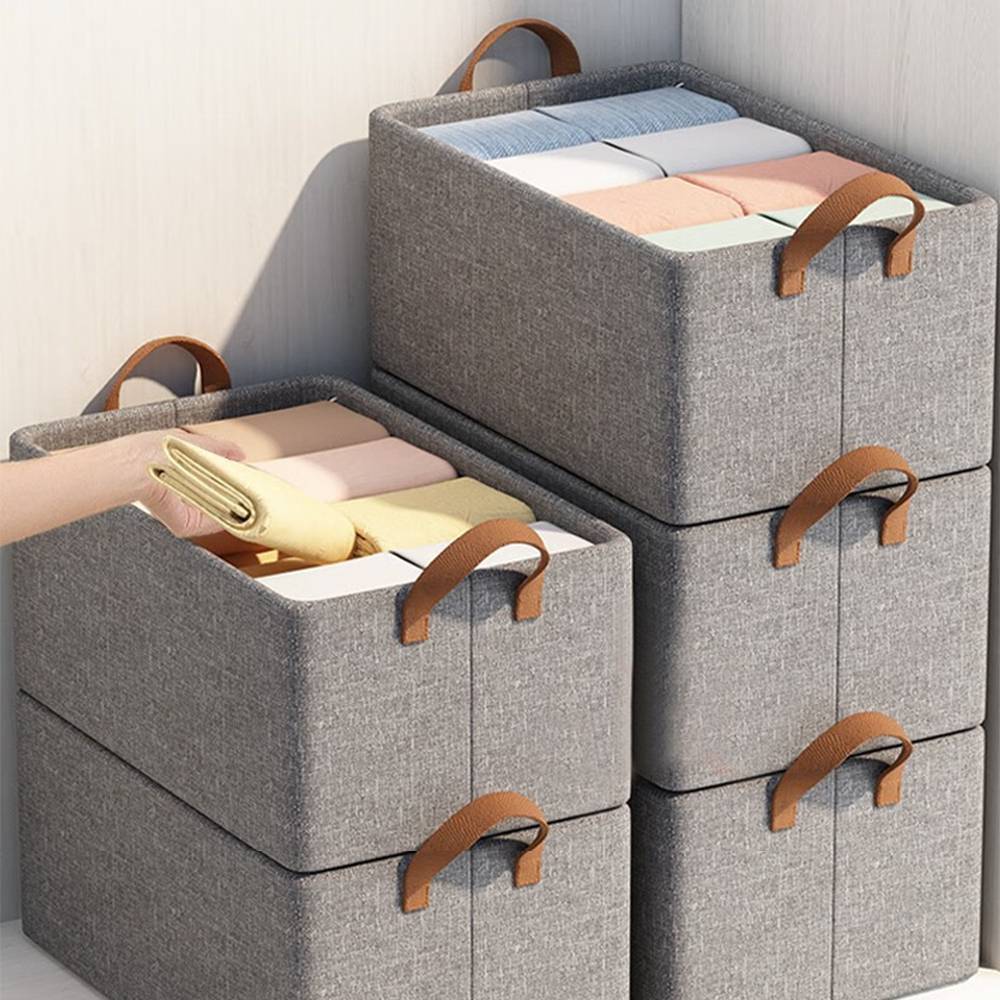 Caixa de Armazenamento,Organizador de Armário Empilhável, Resistente, Fácil Montagem, Lavável para Casa e Quarto em Oferta na Shopee