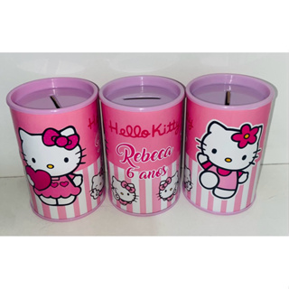 10 cofrinhos personalizados para festa infantil, lembrancinhas. Hello Kitty em Oferta na Shopee