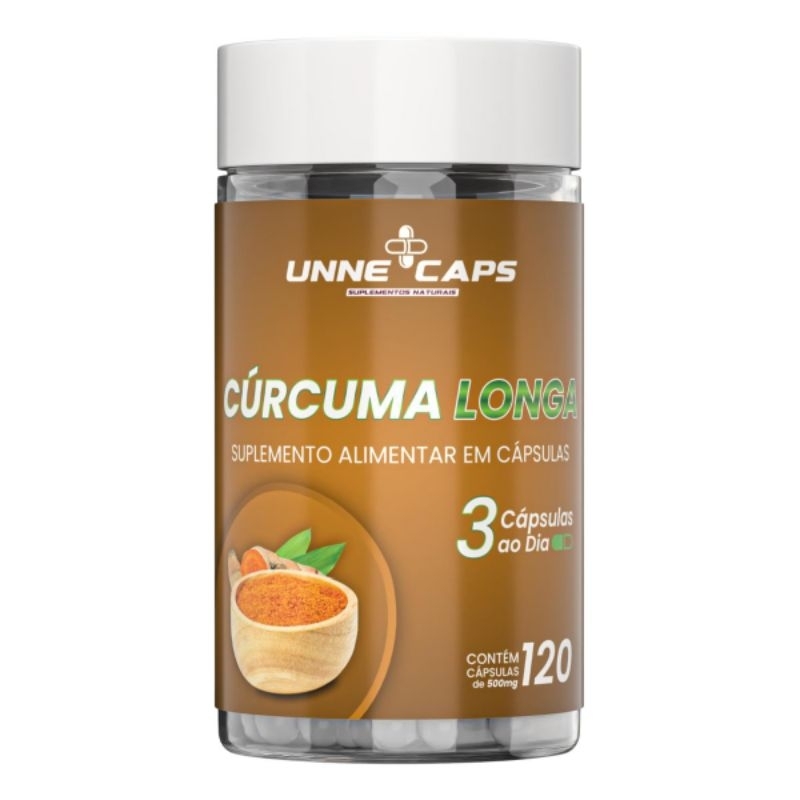 UNNE+CAPS - Curcuma longa - Apoio Natural para articulações e imunidade - 100%pura 1. 2 é 3 frascos de 120 cápsulas