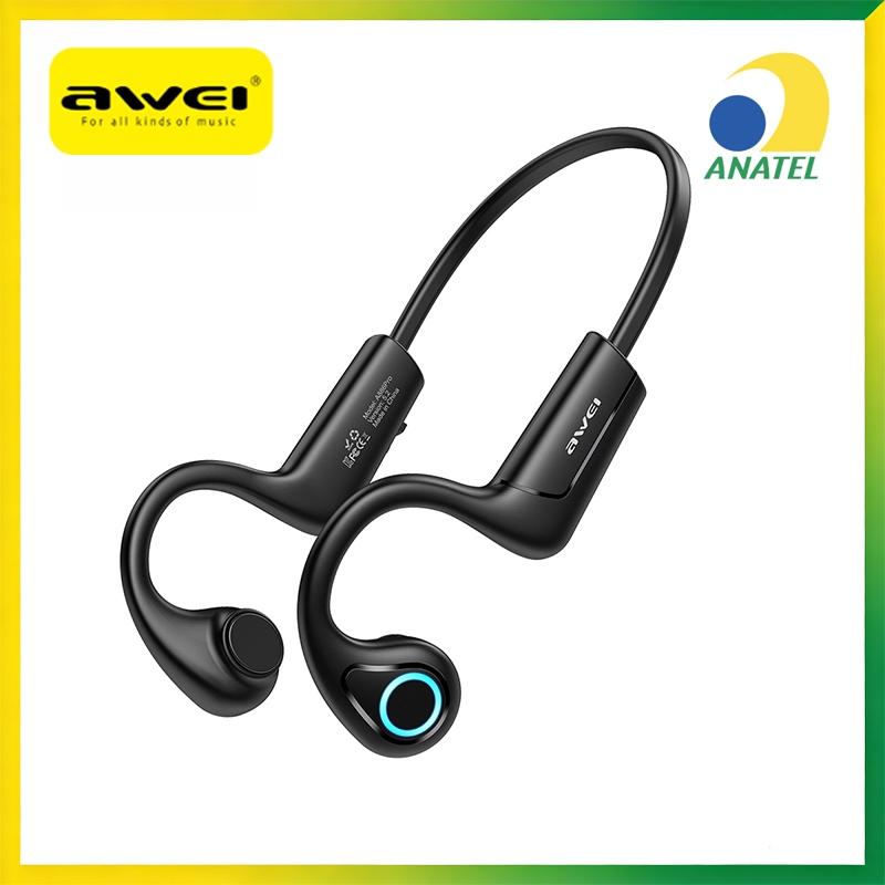 Fone Esportivo Awei A886 Pro Condução de Ar 360° Bluetooth 5.3 IPX4 Leve Estável Academia Corrida