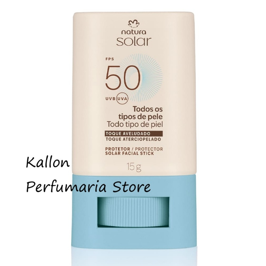 Protetor Solar Facial Stick FPS 50 Natura Solar 15 g, Natura Cosméticos
