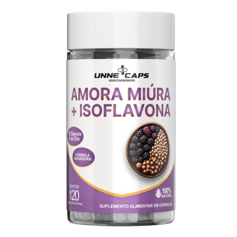 UNNE+CAPS - Amora miura + isoflavona 100%original 1. 2 é 3 frascos de 120 cápsulas