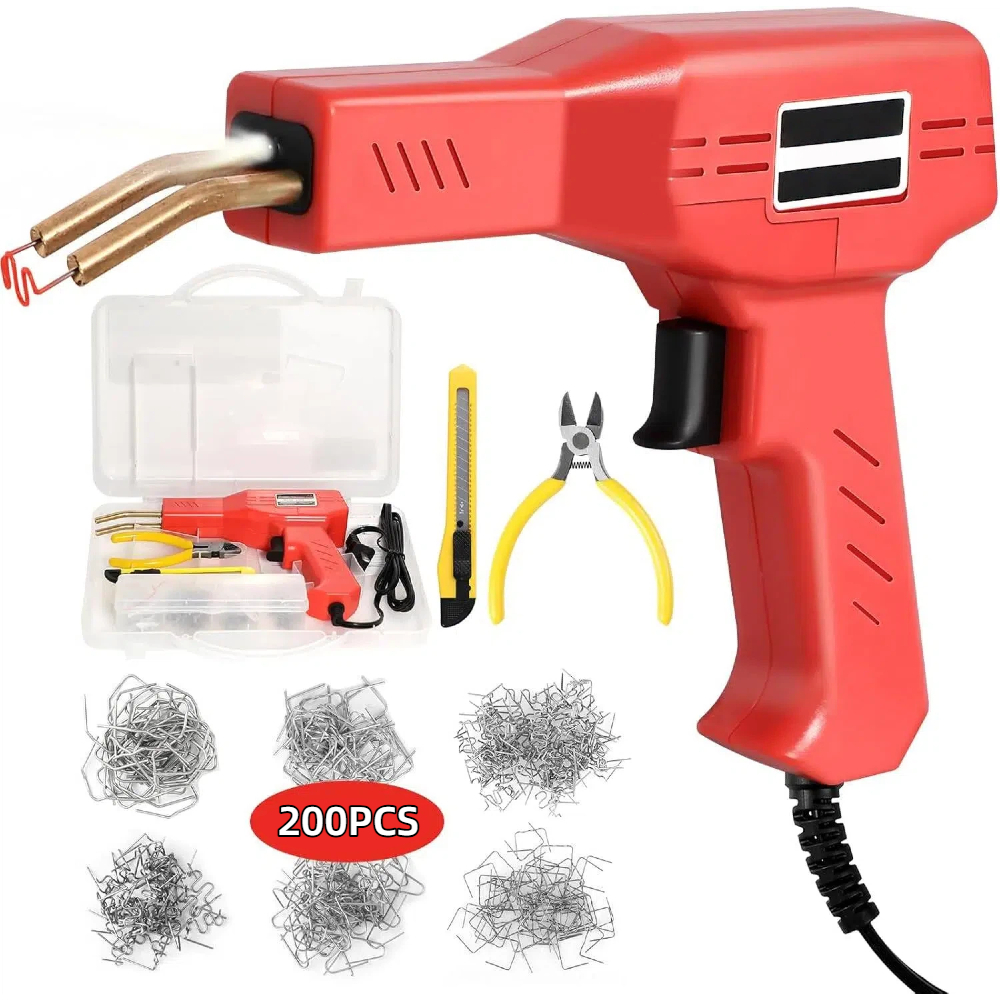 220v Pistola Solda Plástico Para-choque Farol Carro 200 Grampo Entrega rápida