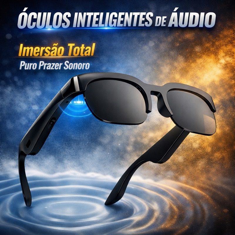Óculos Inteligente Áudio Integrado, Proteção UV, Carregamento Tipo-C Óculos Inteligente Áudio Integrado, Proteção UV, Carregamento Tipo-C