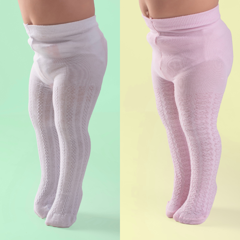 1 ou 2 Meia Calça Trabalhada 0 a 6 anos Infantil e Bebê Texturizada Algodão Festa Cores Básicas em Oferta na Shopee