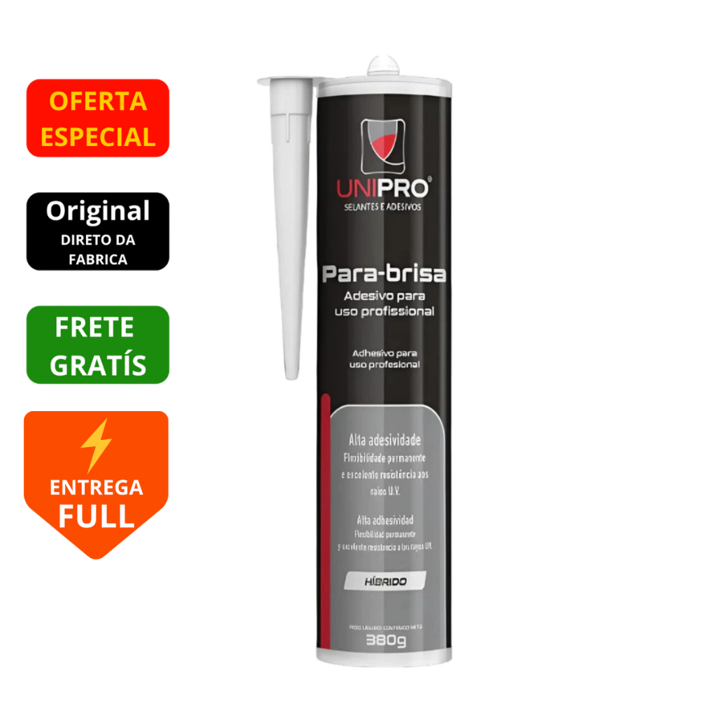 Cola Parabrisas Pu55 Unipro Silicone Aderencia 380g em Oferta na Shopee