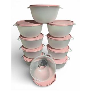 Kit 10 Potes Bowl 1 Litro Plástico Fosco Tampa Color OU 5 Peças em Oferta na Shopee