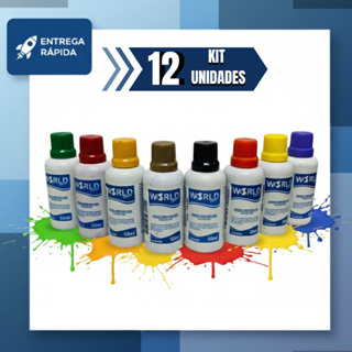Kit com 12 Corantes/Bisnagas  (são 12 unidades da mesma cor, não vendemos cores sortidas) em Oferta na Shopee