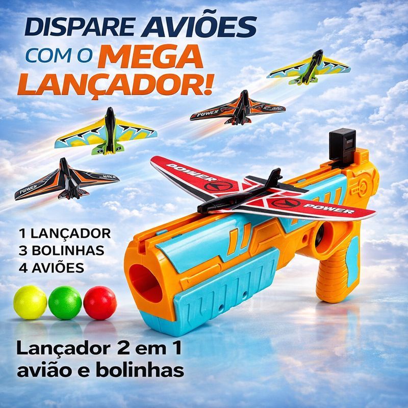 Brinquedo Lançador Avião Automático Presente Criança Infantil Planador Meninos Meninas Tiro ao Alvo