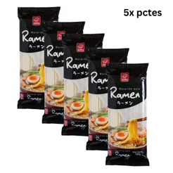 5x pacotes Macarrão Oriental Ramen Alfa 500g - Autêntico Sabor Asiático em Sua Mesa