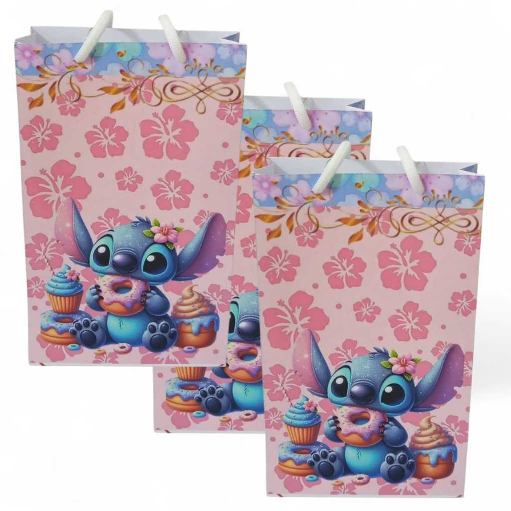 Sacolinha Surpresa Personalizada STITCH Lembrancinha Festa PEGUE E MONTE - Tamanho P -Envio Rápido