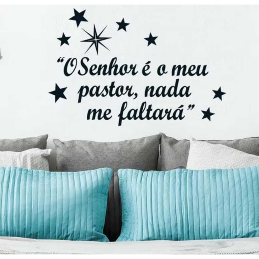 Adesivo  Geladeira parede frase da Bíblia Salmo o senhor e meu pastor nada me faltará em Oferta na Shopee