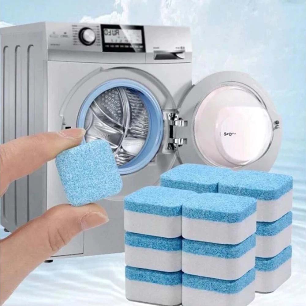 Kit 50 Limpador Pastilha de máquina de lavar roupa, comprimido efervescente sólido para remover manchas