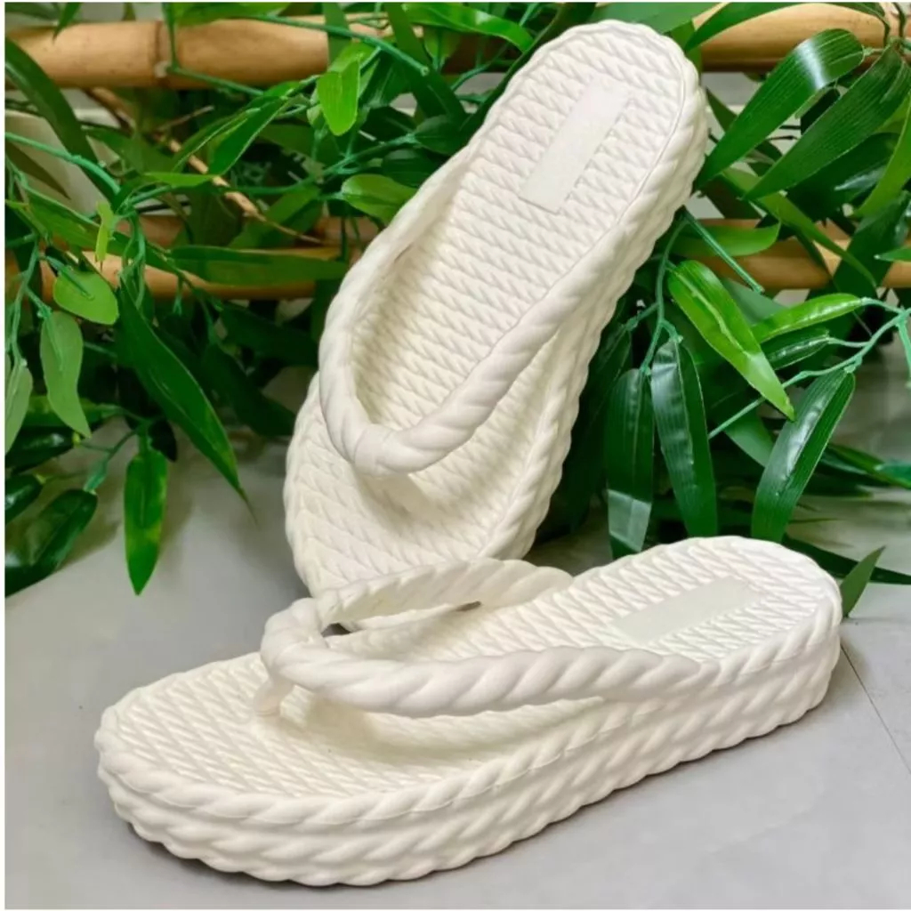 Chinelo De Dedo Nuvem Feminino Plataforma Trançado Estilo Leve Macia Antiderrapante