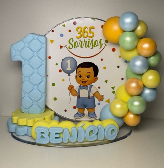 vela mini cenário 365 sorrisos biscuit/festa mini cenário 365 sorrisos em Oferta na Shopee