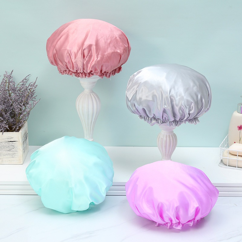 Touca de Cetim Antifrizz - Touca Banho Impermeável 1 Unidade