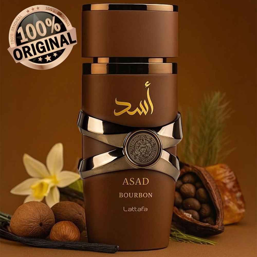 Perfume árabe Lattafa Asad, marrom, fragrância oriental picante, perfume masculino, 100ml