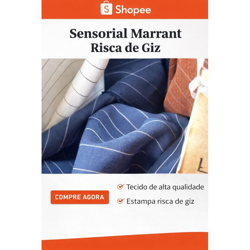 Tecido Liocel / Sensorial Marrant Risca de Giz – Toque Suave, Caimento Elegante e Sofisticação em Oferta na Shopee