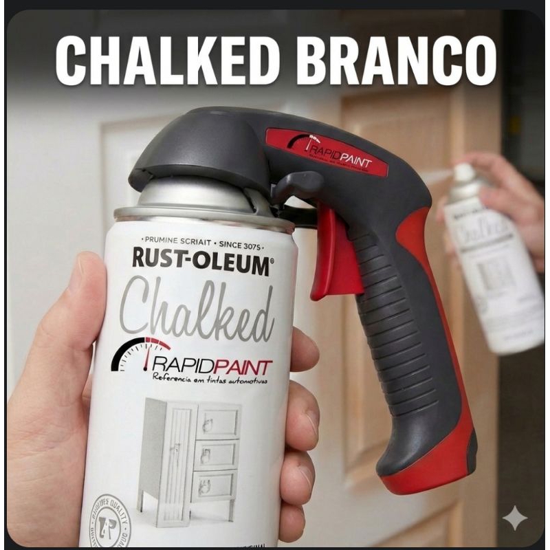 SPRAY CHALKED BRANCO LINHO + GATILHO COMFORT - RUST OLEUM