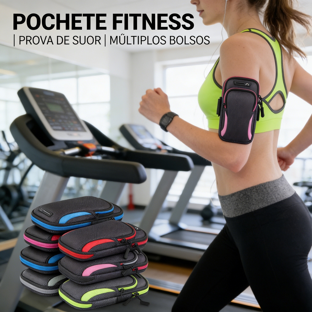 Pochete Fitness Braçadeira Titular Do Telefone Móvel: Prova De Sour, Adequado para Feminino e Masculino