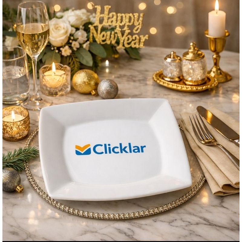 Kit 100 pratos Brancos quadrados  plástico  (IDEAL PARA EVENTOS)