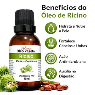 Óleo Vegetal De Rícino 30ml 100% Natural Ricinoleico em Oferta na Shopee