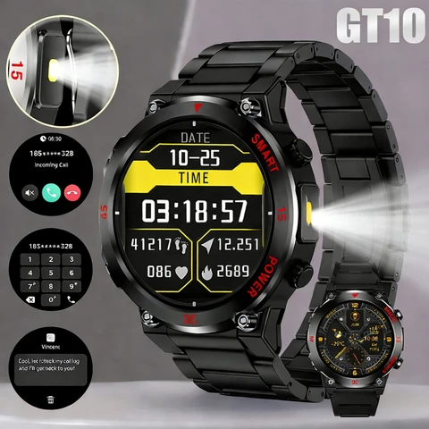 2026 Novo Smartwatch GT10 Ultra  2 Pulseiras Relógio Inteligente  NFC Android e iOS