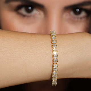 Zenith Pulseira Riviera Cristal e Preta Folheado a Ouro e Prata em Oferta na Shopee