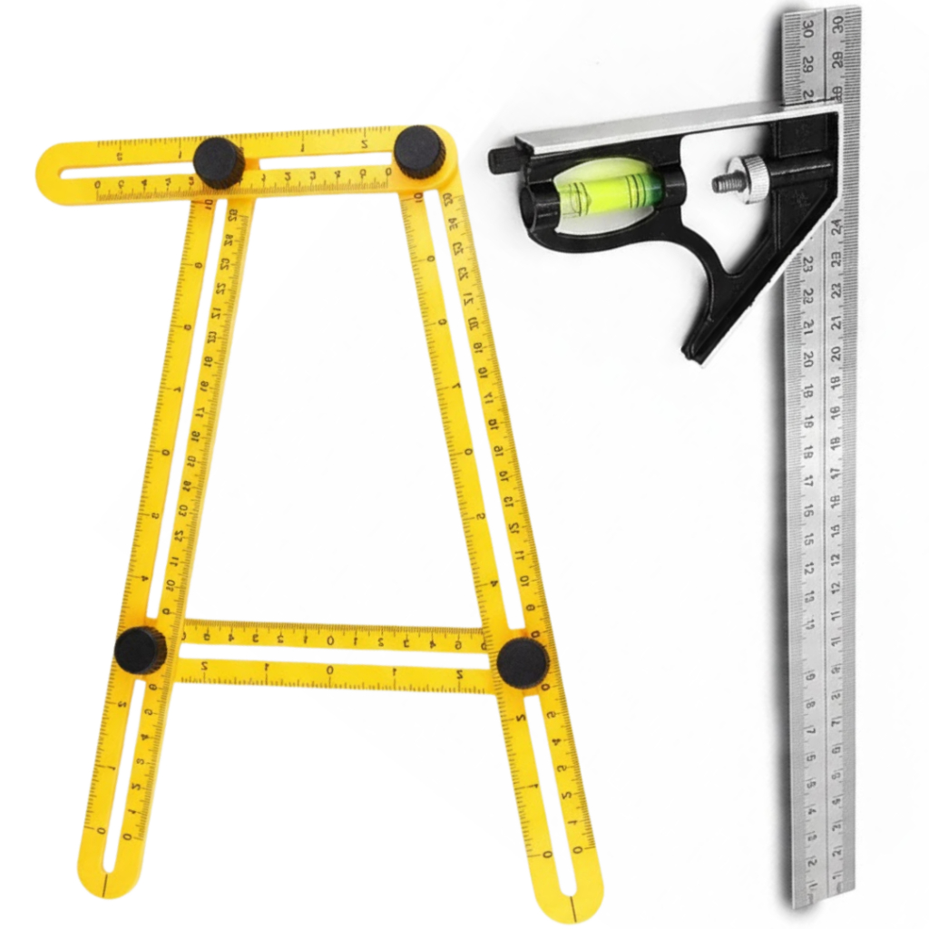Esquadro Combinado 12” 300mm em Aço Inoxidável Snel + Régua de Medição Multiângulo