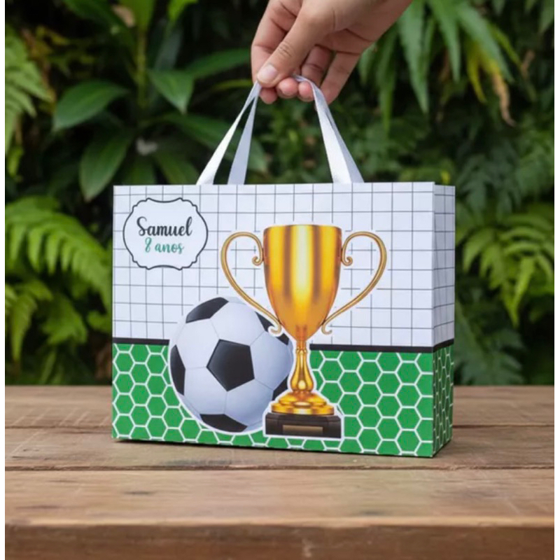 Sacolinha Personalizada Futebol-Kits econômicos decoração Aniversário|Lembrancinha surpresa Festa Infantil — imagem 2 de 2