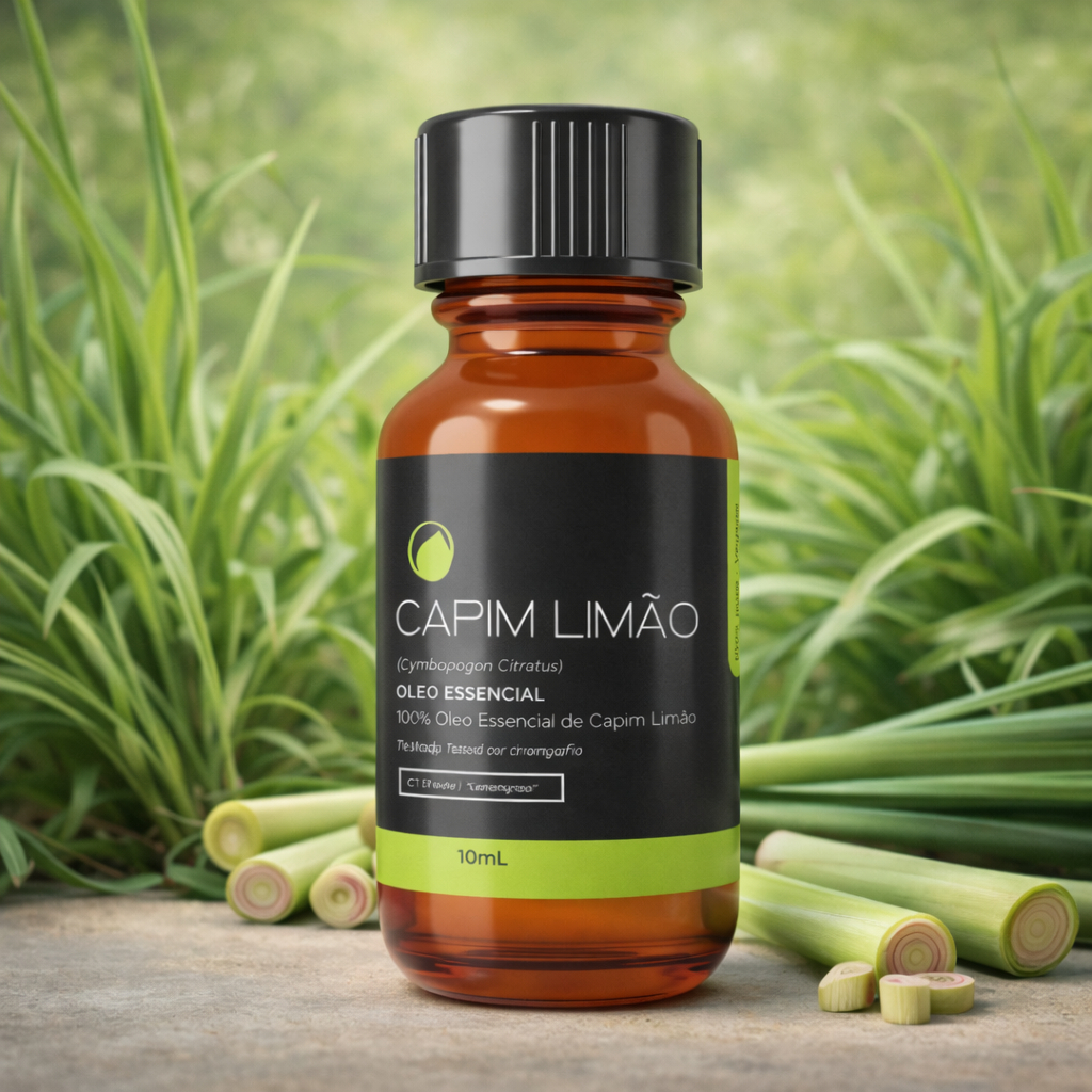 Óleo Essencial Capim Limão Lemongrass Puro p/ Aromaterapia Tropfen  - 10 mL
