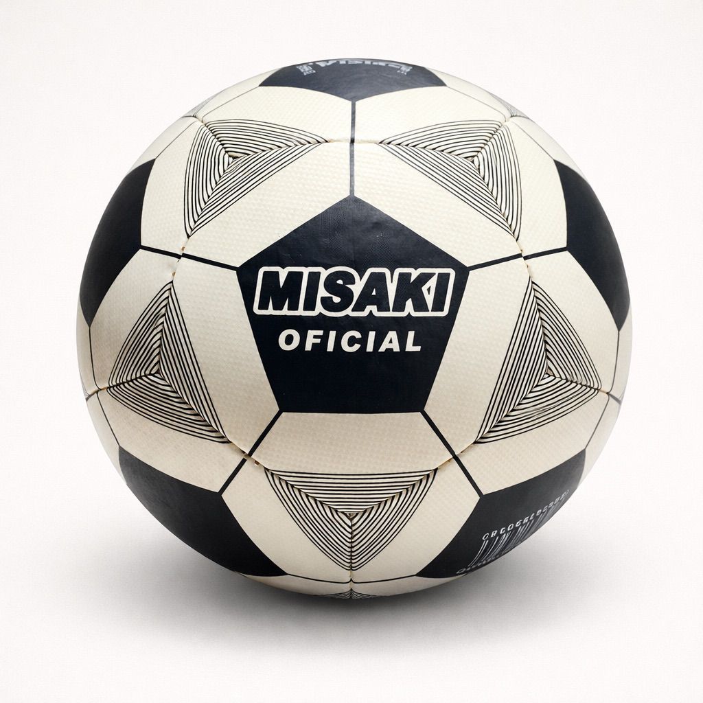 Bola de futebol CAMPO e SOCIETY Misaki costurada ultra resistente PRETA