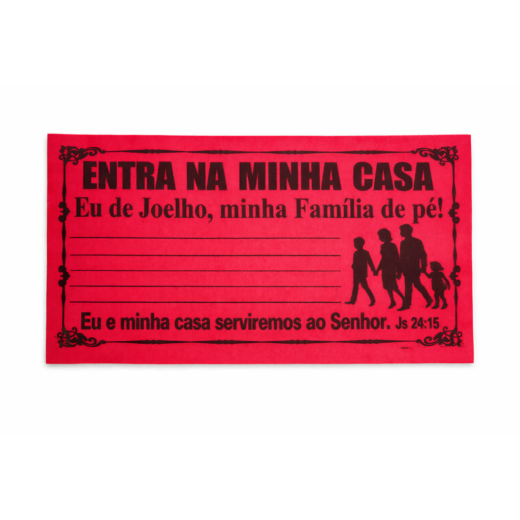Imagem Tapete de Oração " Entra na minha casa " em E.V.A Cristão Ideal para Própositos em igreja e casa