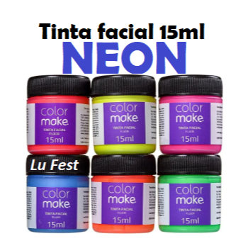 Tinta Facial Neon Colormake 15ml Fluorescente UV Glow
