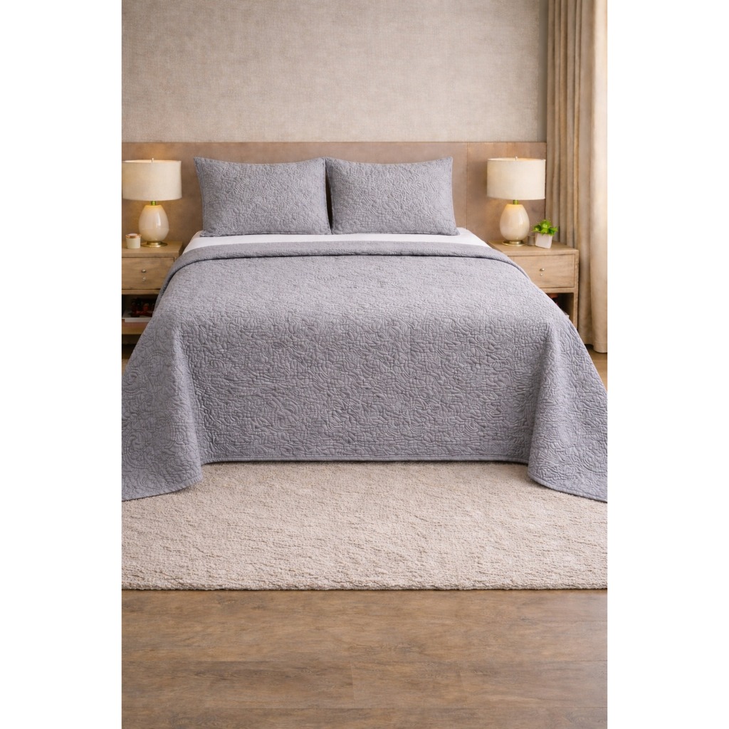 Kit Cobre Leito Solteiro, Casal e Queen 2 e 3 Peças 400 Fios Colcha Pronta Entrega Varia Cores em Oferta na Shopee