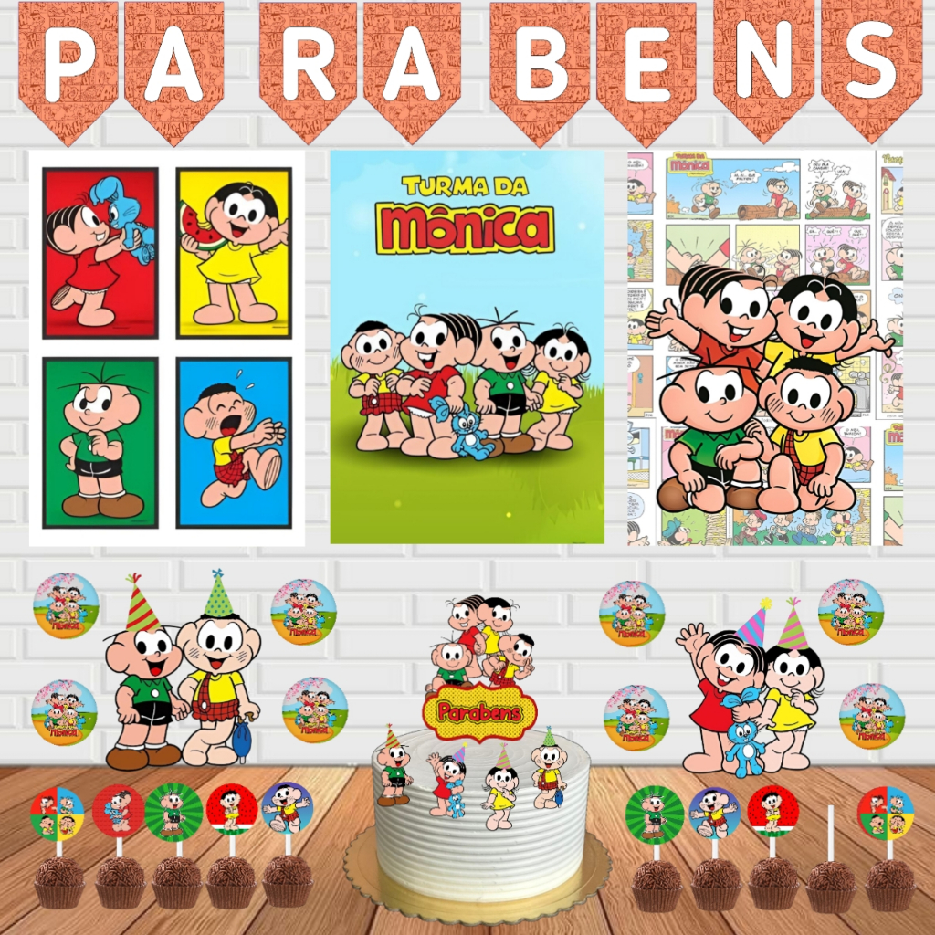 ''Kit só um bolinho Turma da Monica'' em Oferta na Shopee